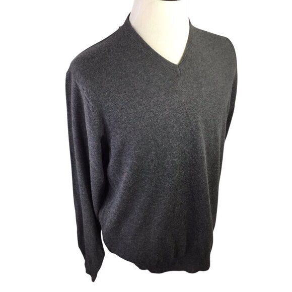 Peter Gribby NWT Sweater Merino Cotton Blend Size XL Jumper V Neck Long Sleeve - Picture 2 of 8
